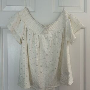 Abound Cream Eyelet Women's Blouse